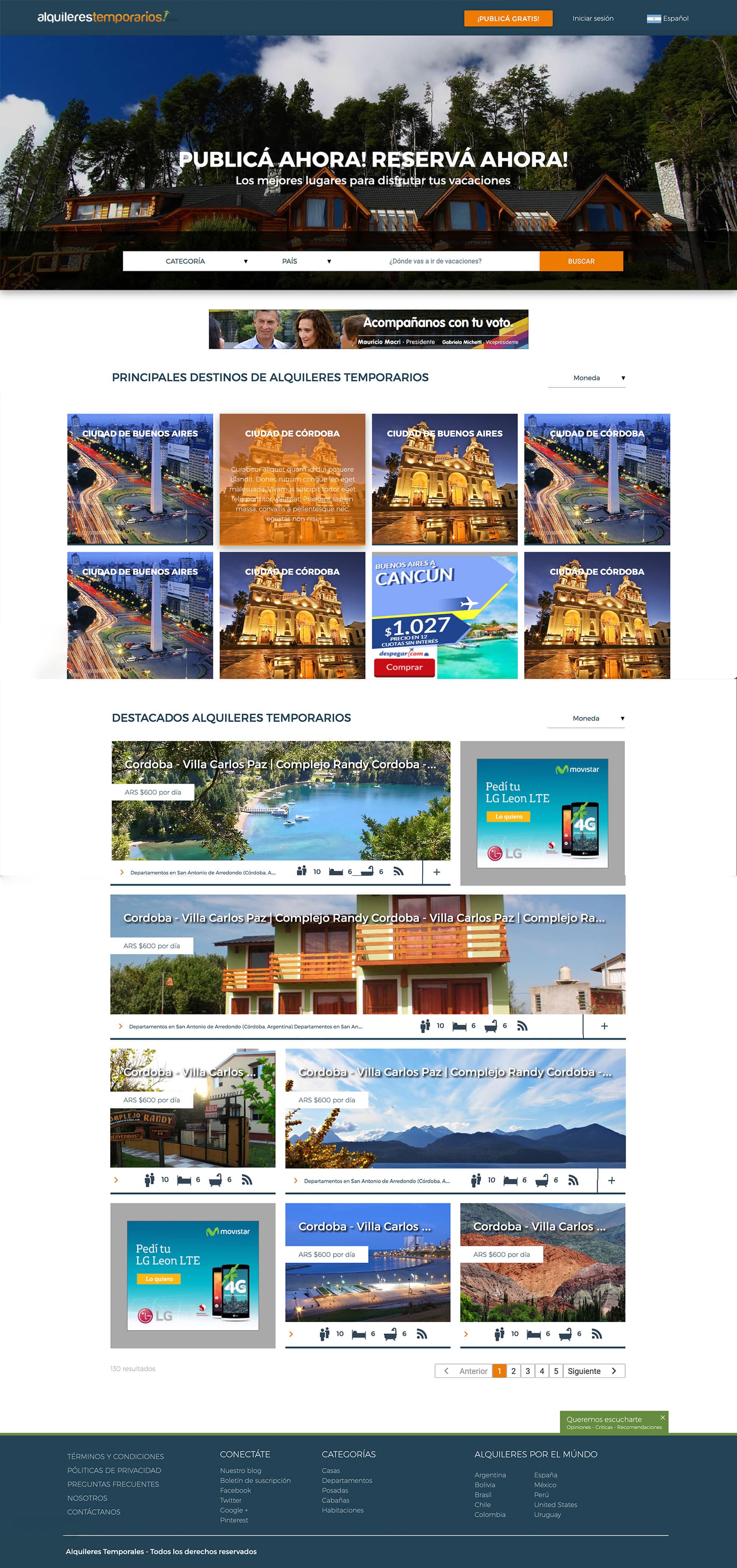 MyDesign, Programación plataforma web Alquileres Temporarios