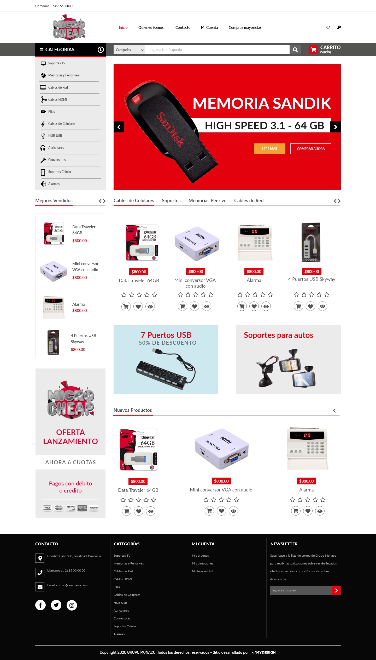 MyDesign, Programación, eCommerce, Microcheap