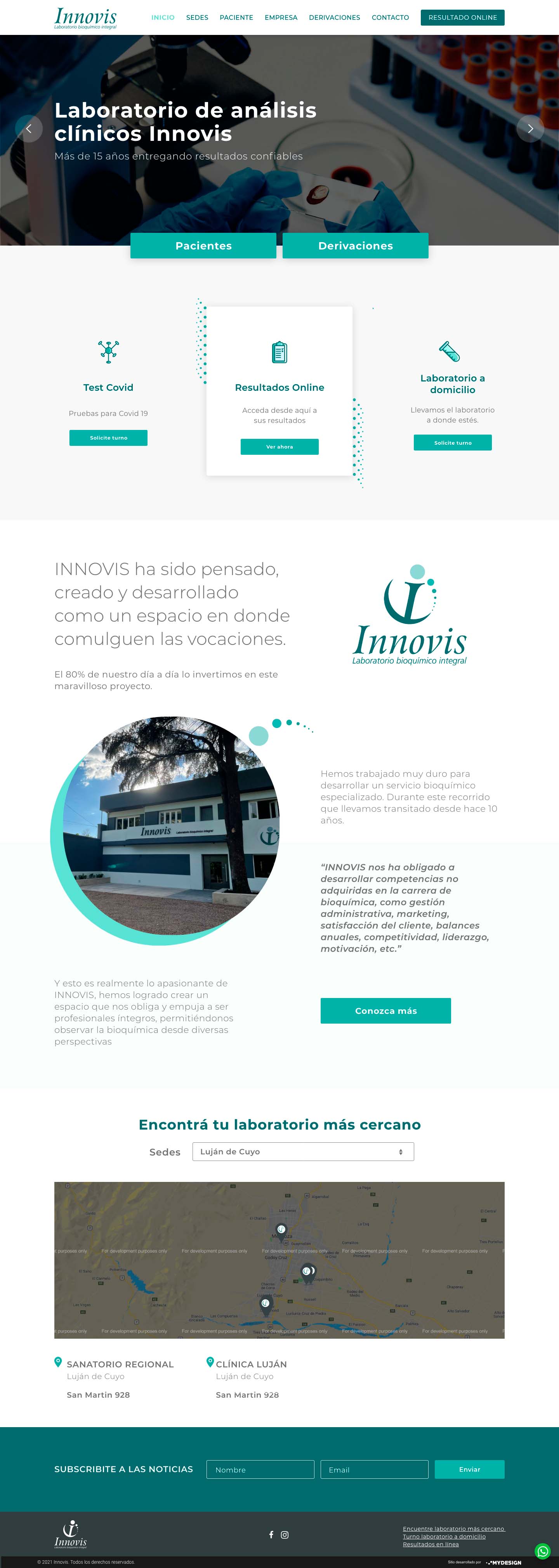 MyDesign, Programación, Institucionales, Innovis