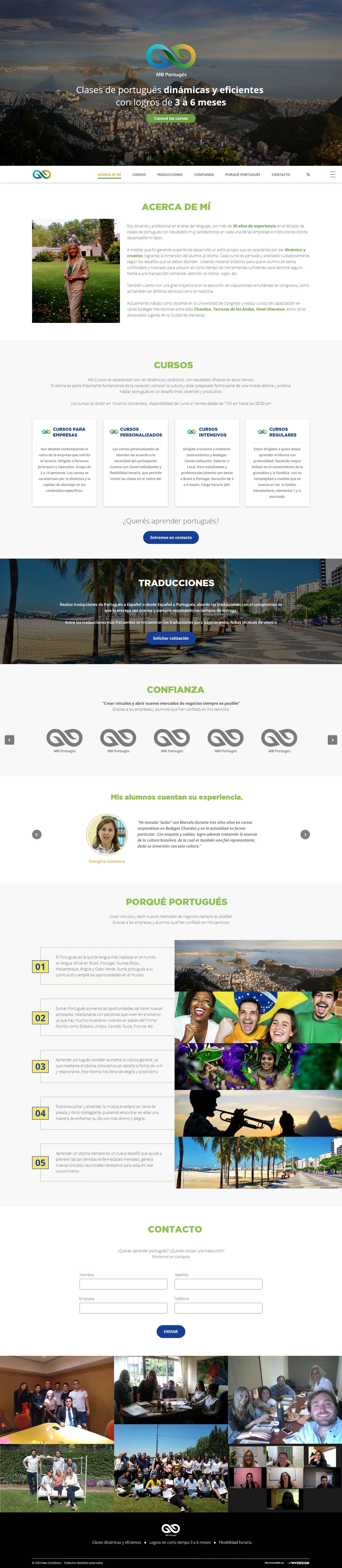 MyDesign, Programación, Institucionales, PortuguésMB